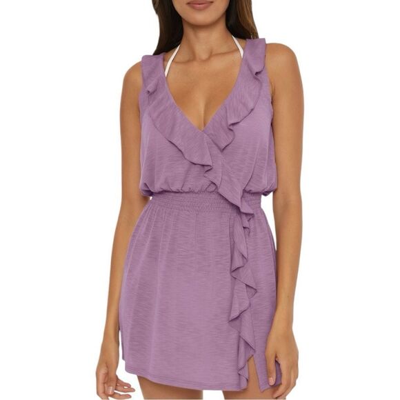 BECCA Breezy Basics Cover Up Ruffle Dress Size Small - Picture 1 of 7